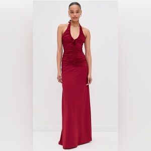 Maygel Coronel Roman Dress in Red (Size: One Size)